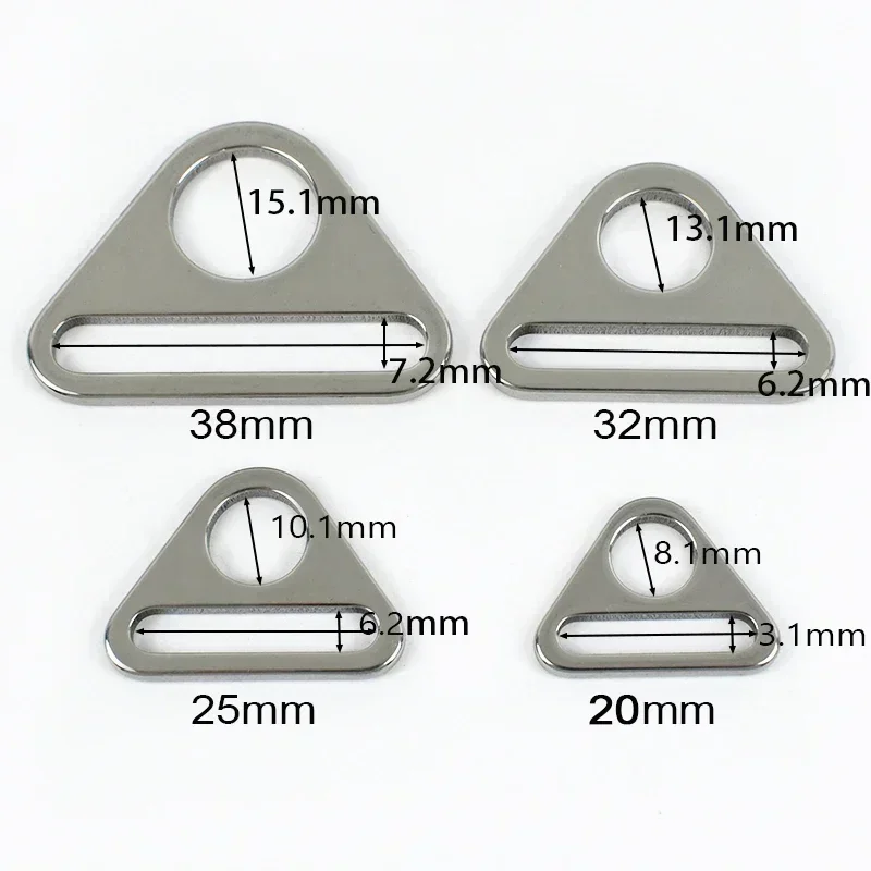5/10Pcs Deepeel 20-38mm Stainless Steel Triangle Buckle Bag Strap Adjuster Clasp Bra Bikini Anti-slip Connector DIY Fastener Kit
