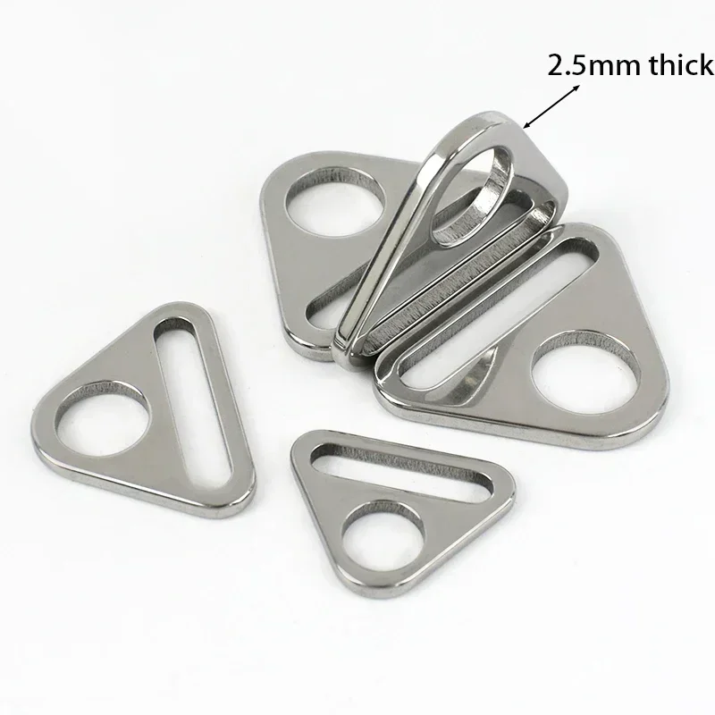 5/10Pcs Deepeel 20-38mm Stainless Steel Triangle Buckle Bag Strap Adjuster Clasp Bra Bikini Anti-slip Connector DIY Fastener Kit