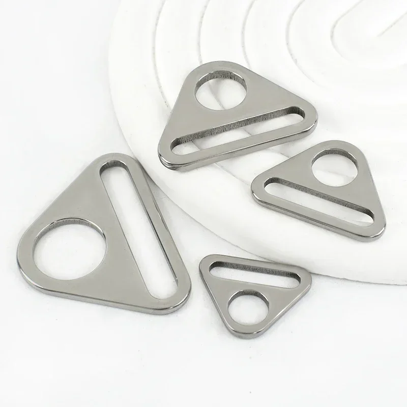 5/10Pcs Deepeel 20-38mm Stainless Steel Triangle Buckle Bag Strap Adjuster Clasp Bra Bikini Anti-slip Connector DIY Fastener Kit