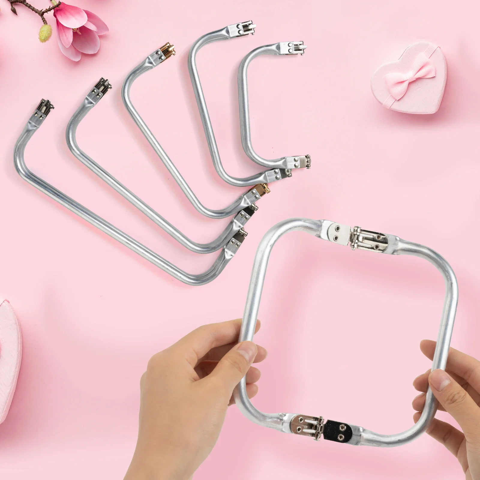 Metal Aluminum Tube Frame Bags Handle Accessories Clutch Bag Wallet Pouch Handbag Bag Parts Accessories 16/20/22/25/30cm