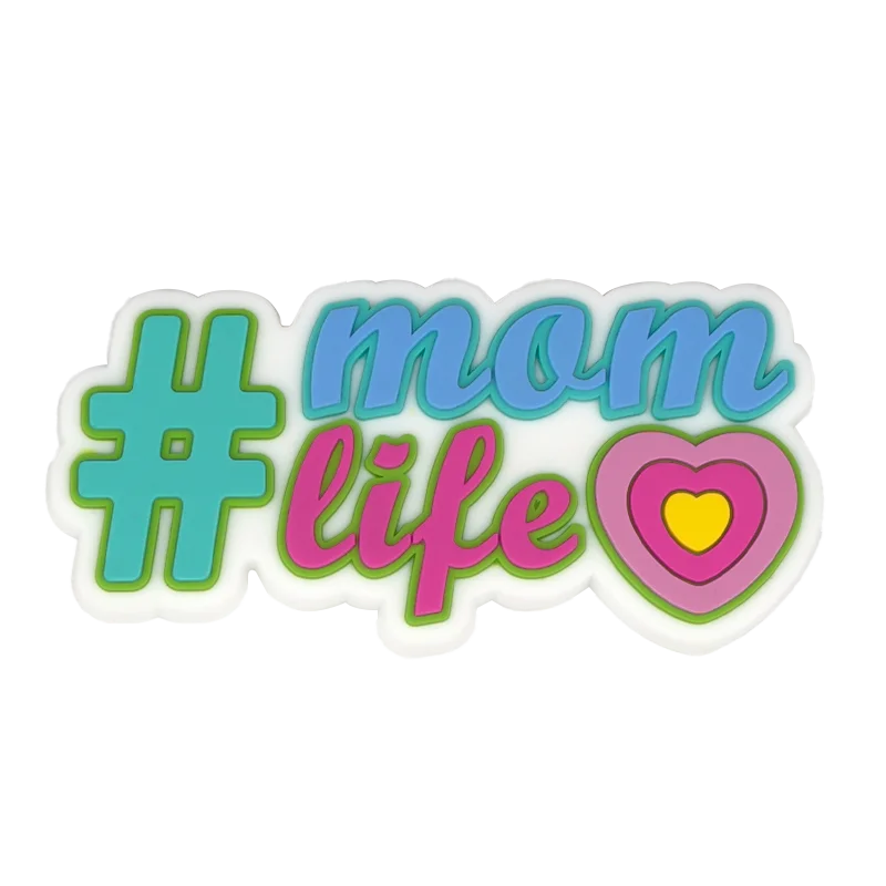 1pcs Mom Life Charms For Beach Bag Accessories Colourful Cool Moms Clus Decoration Dog Beach Tote Bag Accessories
