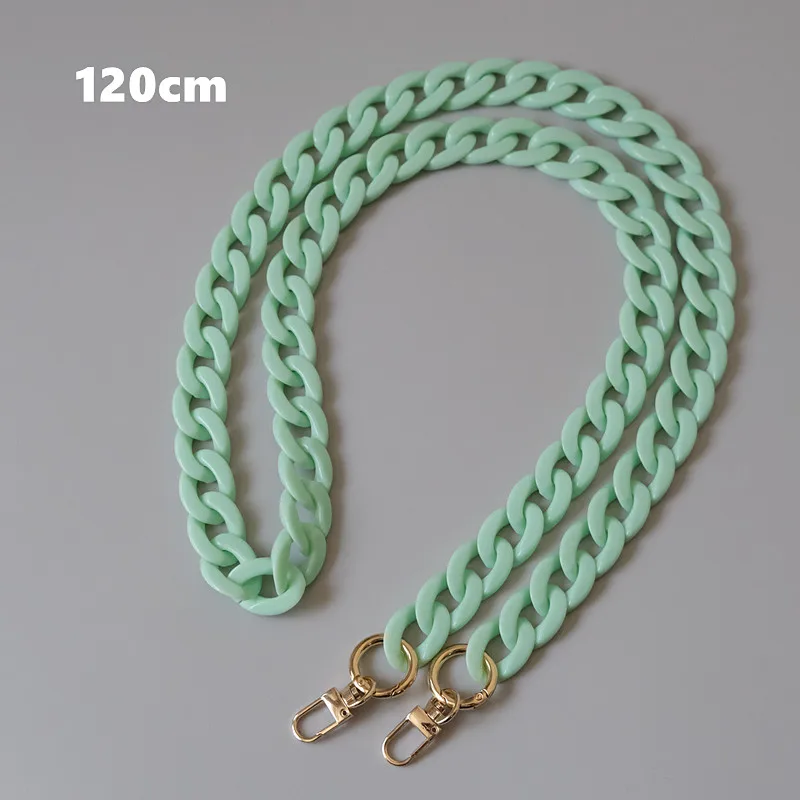 Fashion Woman Bag Accessory Parts White Red Purple Green Candy Acrylic Resin Chain Lovely Strap Women Shoulder Cute Clutch Chain