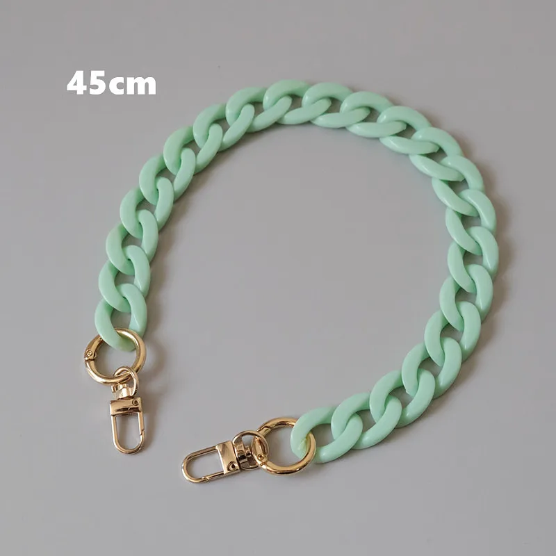 Fashion Woman Bag Accessory Parts White Red Purple Green Candy Acrylic Resin Chain Lovely Strap Women Shoulder Cute Clutch Chain