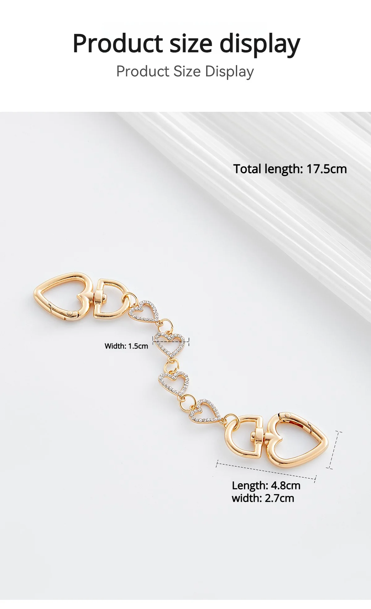 Bag Extension Chain For Teri Women Bag Fashion Durable Bag Decoration Chain Underarm Shoulder Strap Extension Bag Accessories