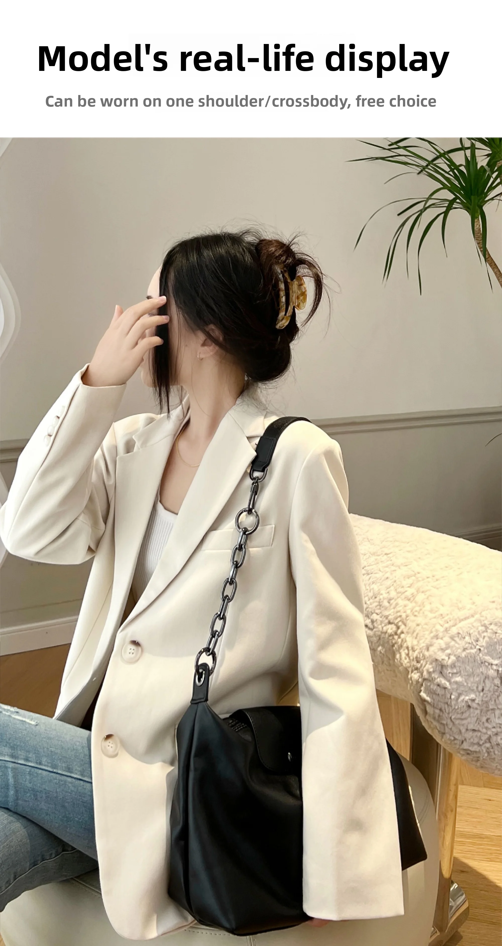 Extension Chain For Longchamp Hobo Crossbody Bag Belt Shoulder Strap Bag Decoration Bag Chain Bag Transformation Accessories