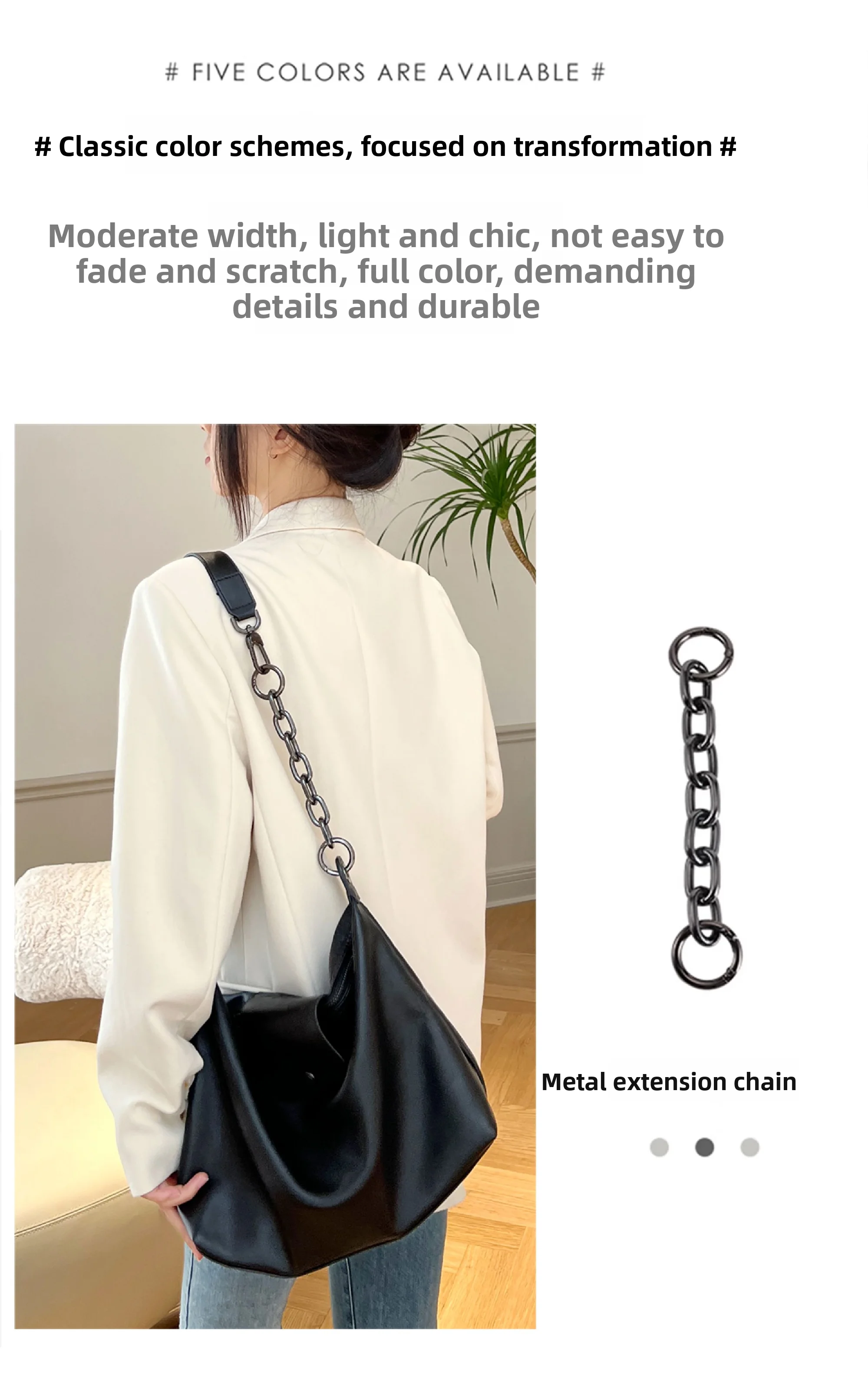 Extension Chain For Longchamp Hobo Crossbody Bag Belt Shoulder Strap Bag Decoration Bag Chain Bag Transformation Accessories