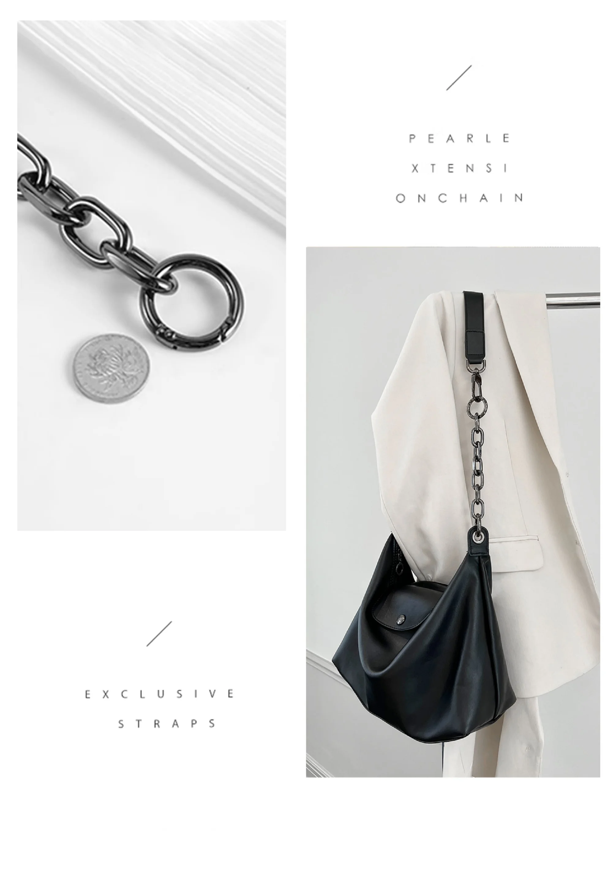 Extension Chain For Longchamp Hobo Crossbody Bag Belt Shoulder Strap Bag Decoration Bag Chain Bag Transformation Accessories