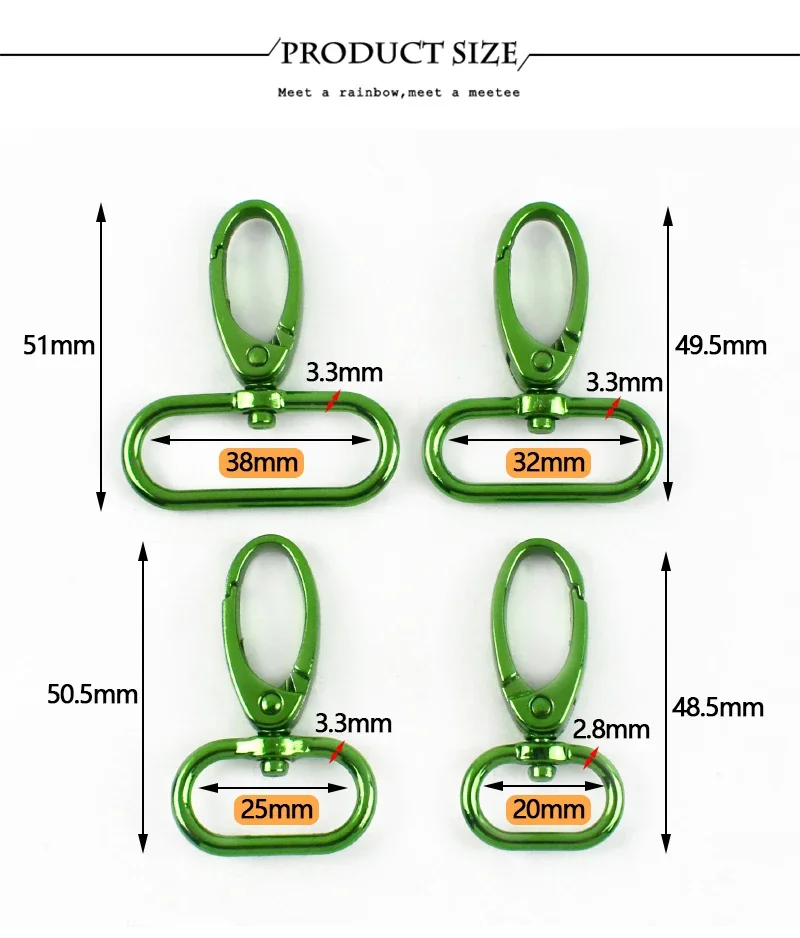 5/10Pcs 20-38mm Bag Strap Metal Buckle Swivel Lobster Clasp Dog Collar Carabiner Clip KeyChain Webbing Snap Hook DIY Accessories