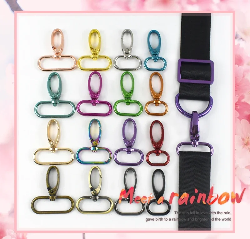 5/10Pcs 20-38mm Bag Strap Metal Buckle Swivel Lobster Clasp Dog Collar Carabiner Clip KeyChain Webbing Snap Hook DIY Accessories