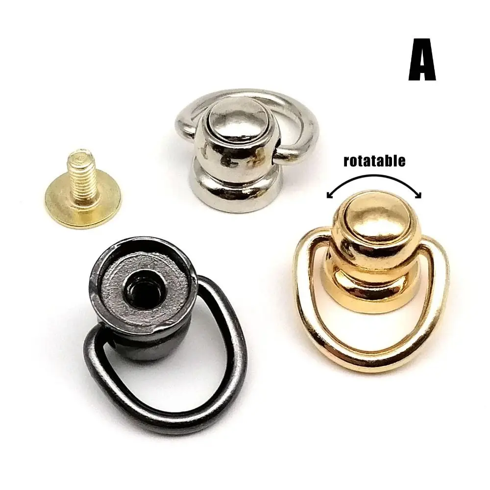 Metal Zinc-alloy Ball Nail Screwback Screw Back Rivet Stud Spot with O Ring for Leather Bag Belt Strap Phone Case 10pcs/pack