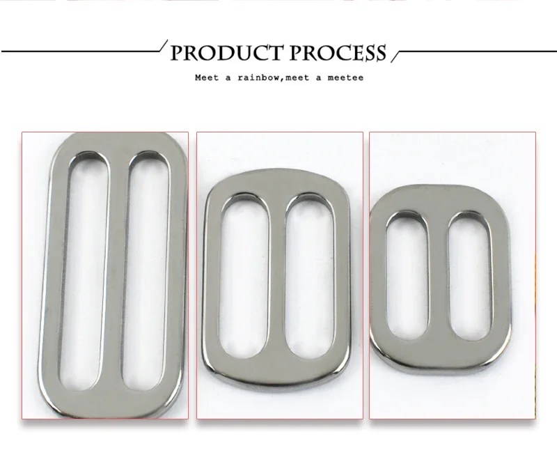 5/10/20Pcs 20/25/38mm Stainless Steel Buckle Bag Strap Tri-Glide Slider Pet Collar Webbing Adjust Clasp DIY Hardware Accessories
