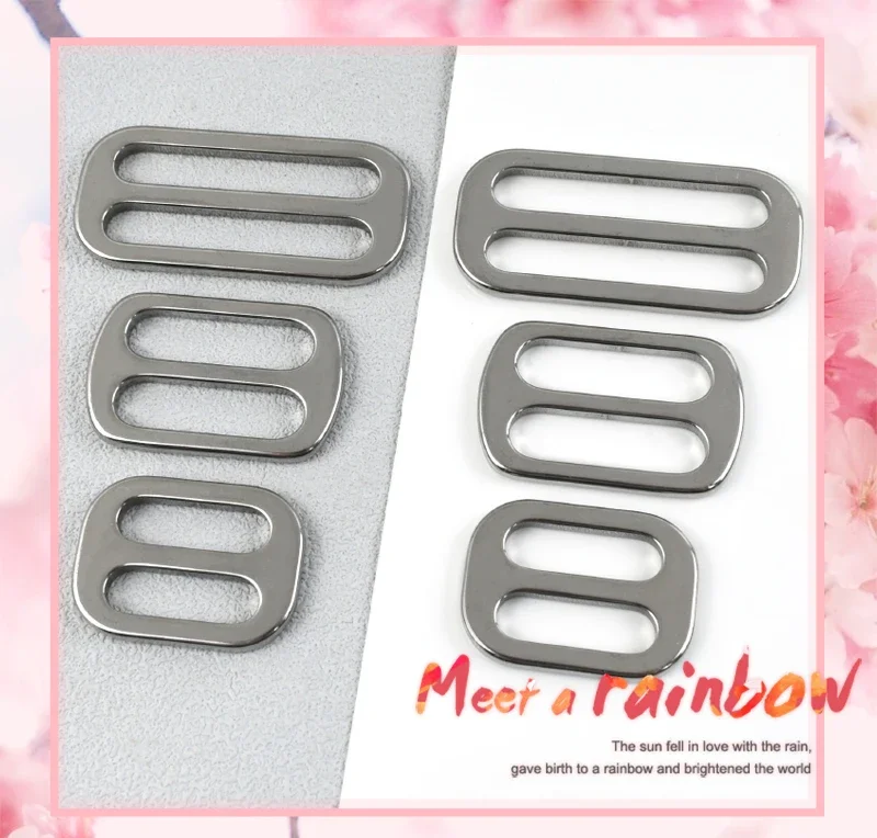 5/10/20Pcs 20/25/38mm Stainless Steel Buckle Bag Strap Tri-Glide Slider Pet Collar Webbing Adjust Clasp DIY Hardware Accessories