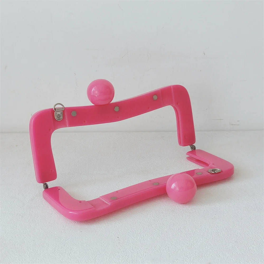 Pro Lady Handbag Handcraft Repair Diy Sewing Accessories Square Acrylic Handbags Handle Resin Big Ball Kiss Clasp Purse Frames