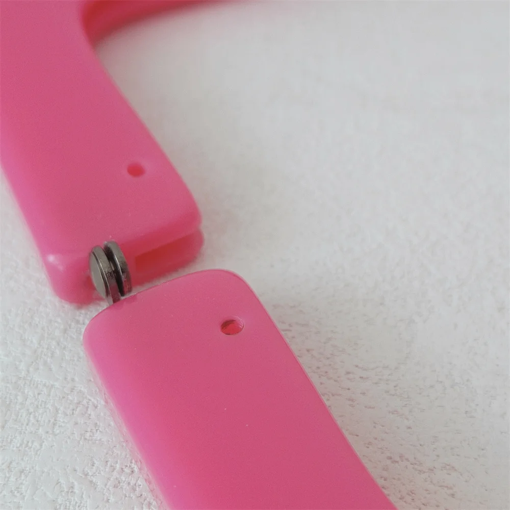 Pro Lady Handbag Handcraft Repair Diy Sewing Accessories Square Acrylic Handbags Handle Resin Big Ball Kiss Clasp Purse Frames
