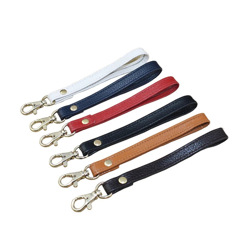 Genuine Leather Wallet Handle Wrist Strap Clutch Purse Bag Belt Wristlet Handbag Hand Straps Mobile Phone Keychain Accessories