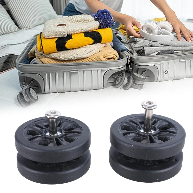 8Pcs 55x11mm Suitcase Luggages Double Swivels Castors Repair Kits Easy to Install for Replacement Luggages