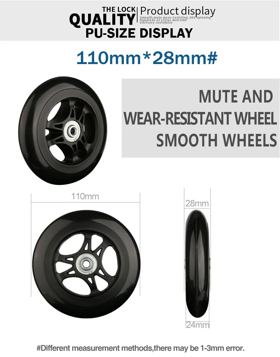 Traveling Luggage Wheels Repair Suitcase Accessories Fashion New Universal Wheels Replacement 360 Spinner Luggage Casters