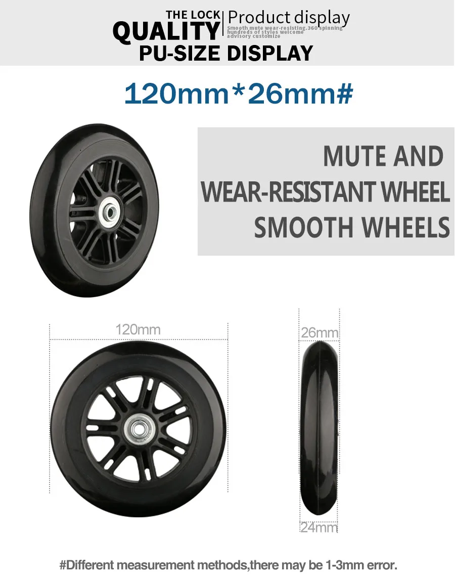 Traveling Luggage Wheels Repair Suitcase Accessories Fashion New Universal Wheels Replacement 360 Spinner Luggage Casters
