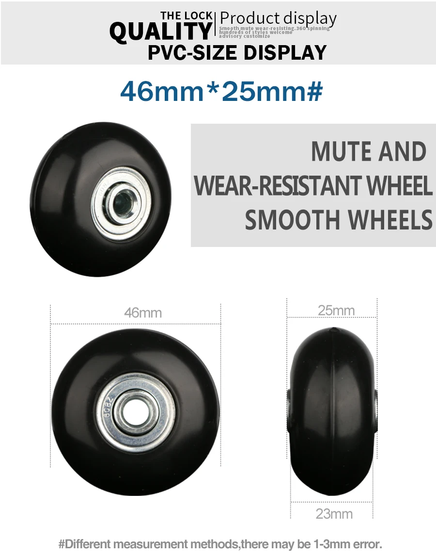 Traveling Luggage Wheels Repair Suitcase Accessories Fashion New Universal Wheels Replacement 360 Spinner Luggage Casters