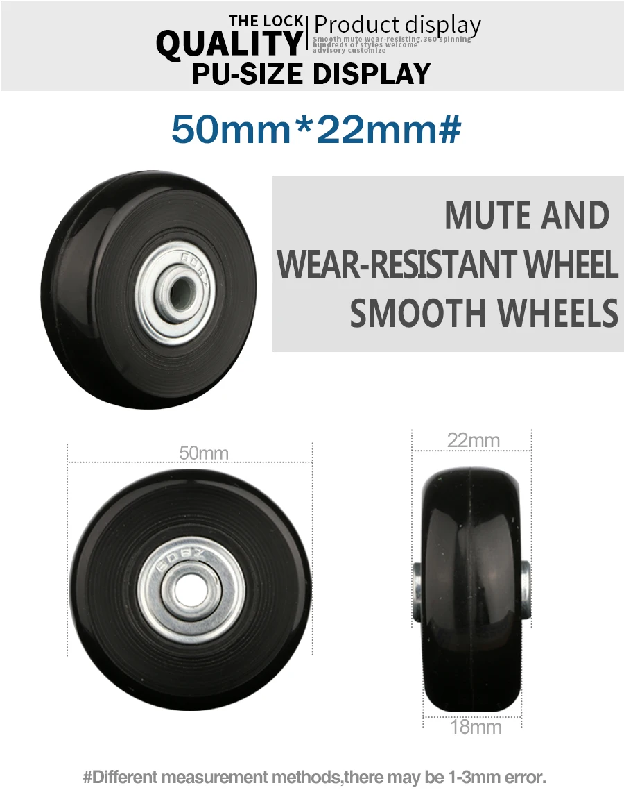 Traveling Luggage Wheels Repair Suitcase Accessories Fashion New Universal Wheels Replacement 360 Spinner Luggage Casters