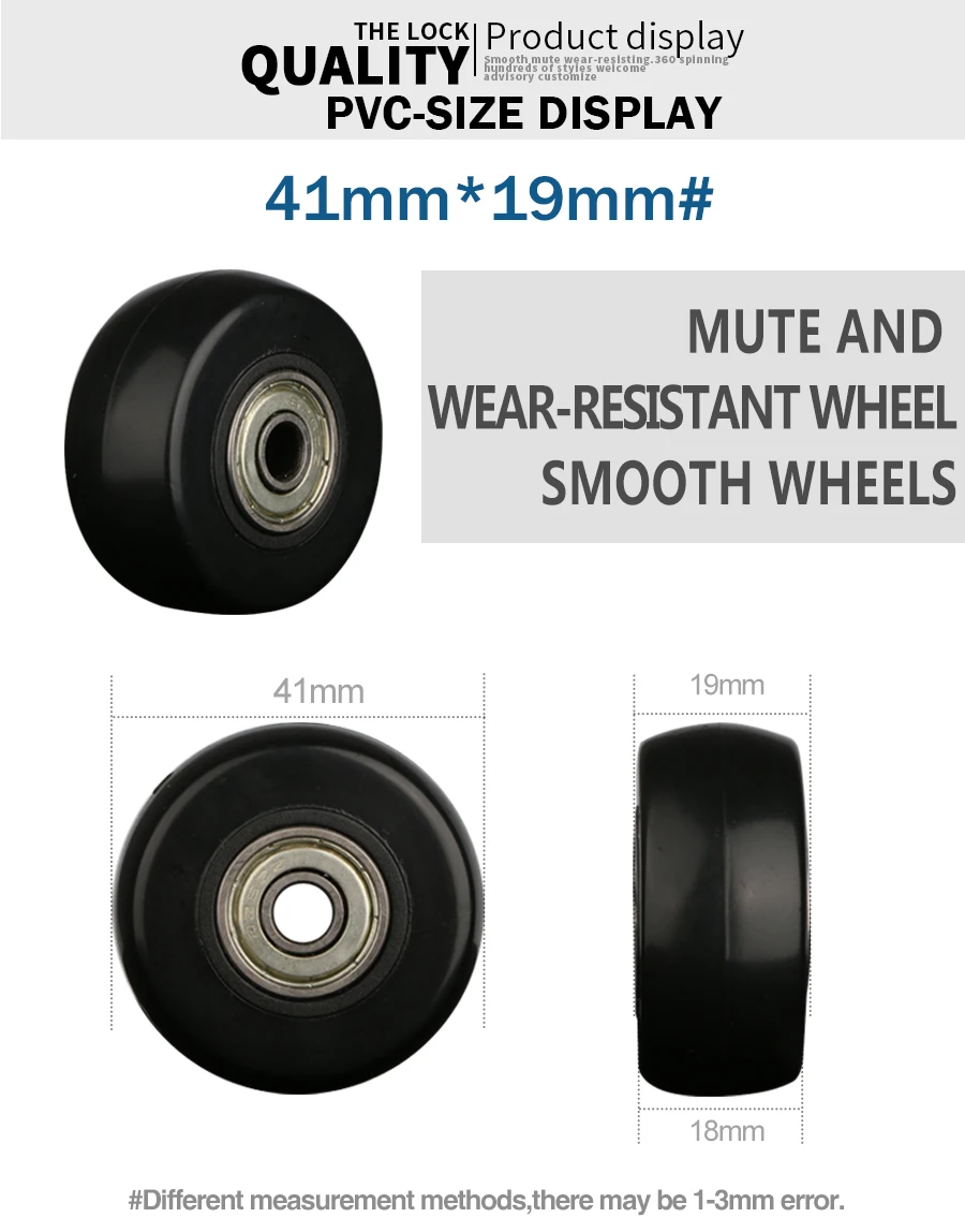 Traveling Luggage Wheels Repair Suitcase Accessories Fashion New Universal Wheels Replacement 360 Spinner Luggage Casters