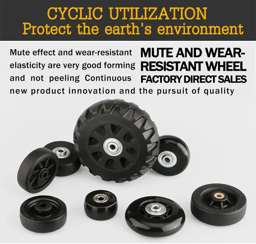 Traveling Luggage Wheels Repair Suitcase Accessories Fashion New Universal Wheels Replacement 360 Spinner Luggage Casters