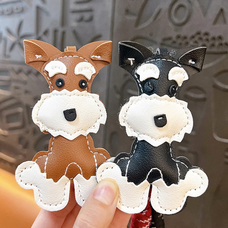 New Cute Puppy Shape Heart Pendant Key Pendant High-end Woven Rope Versatile Fashion Bag Pendant Versatile Bag Parts Accessories