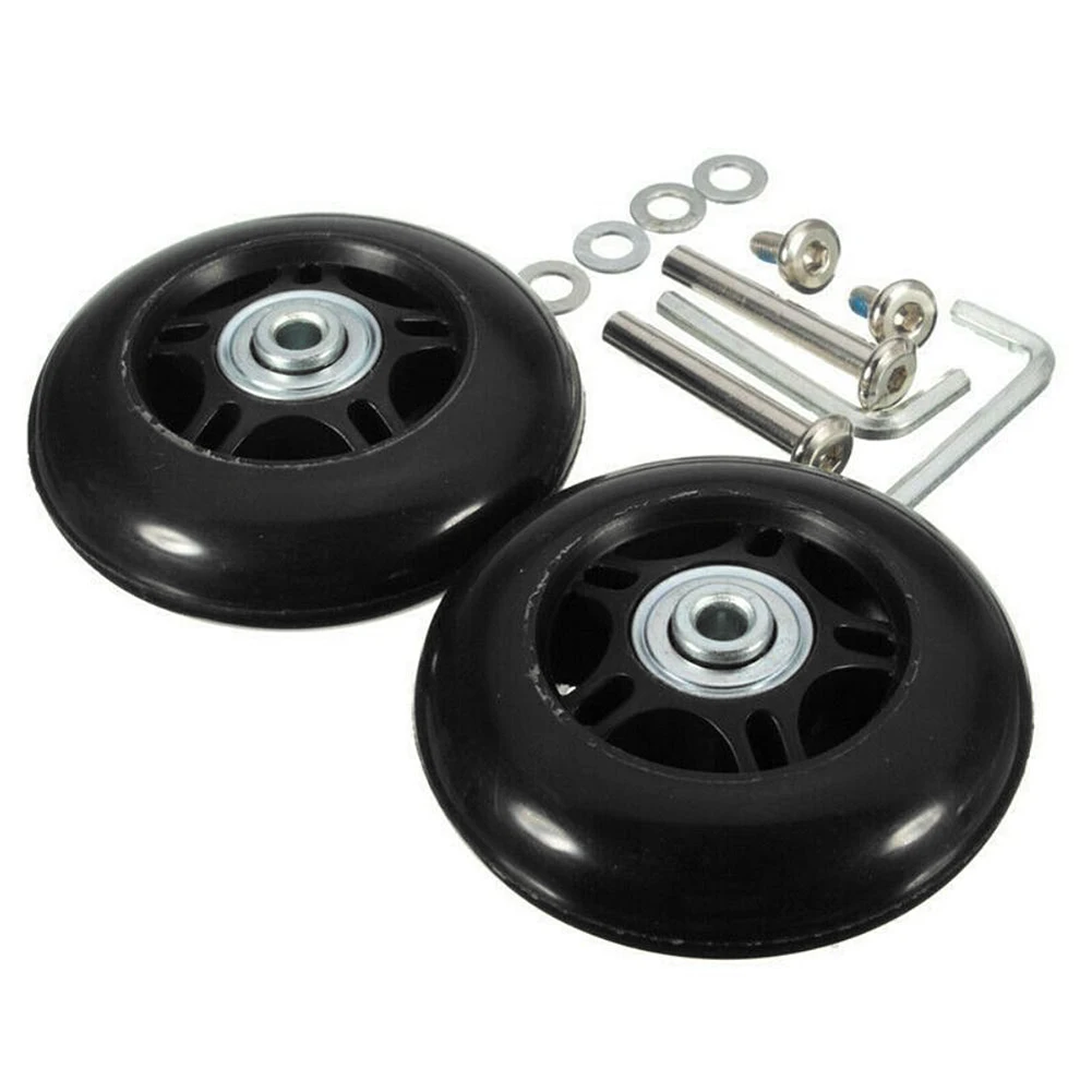 Suitcase Parts Axles Silent Travel Luggage Wheels with Metal Bearings Resistant Wheels Casters Repair Kit Replacement Axles