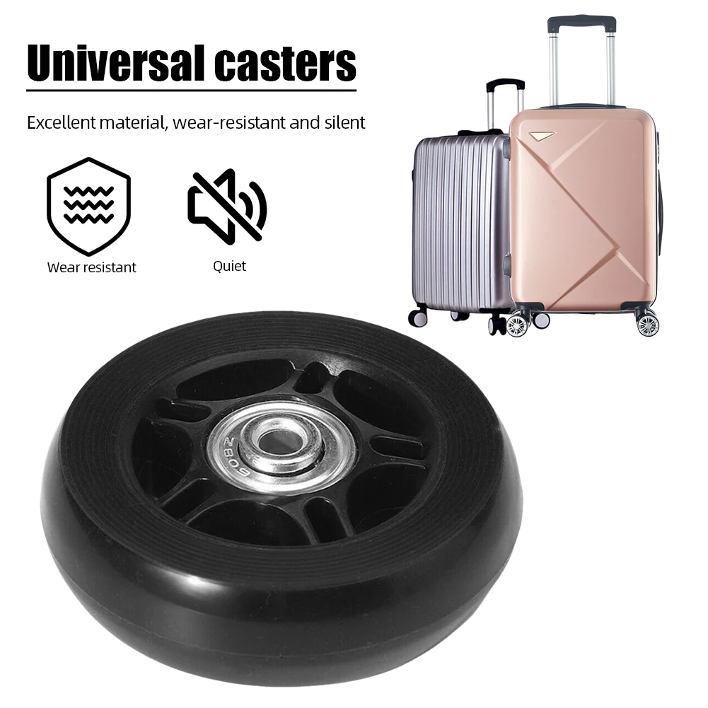 Suitcase Parts Axles Silent Travel Luggage Wheels with Metal Bearings Resistant Wheels Casters Repair Kit Replacement Axles