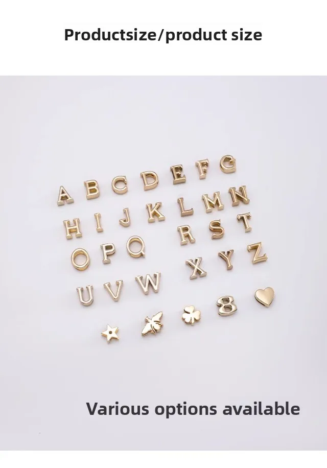 Letters DIY metal hardware badge for women's bags durable fashion high quality love bee star bag accessories