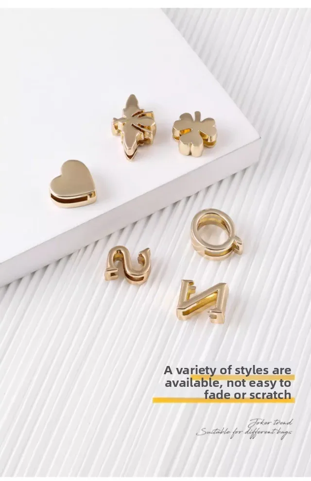 Letters DIY metal hardware badge for women's bags durable fashion high quality love bee star bag accessories