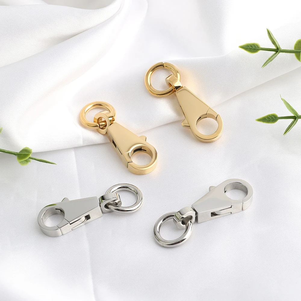 1/5/10Sets Stainless Steel Waist Bag Turn Twist Lock Set For Leather Women's Handbag Eyelet Clasp Lock Fanny Pack Accessories