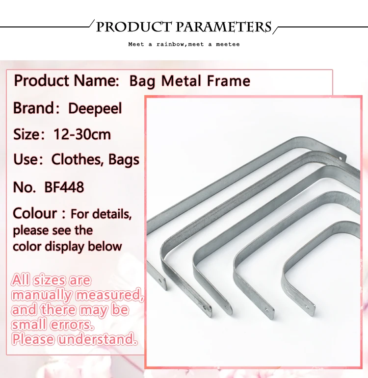 1/2Pairs Deepeel 12-30cm Doctor Mouth Bag Metal Frame Screws Clasp Clip Women DIY Handmade Leather Crafts Hardware Accessories