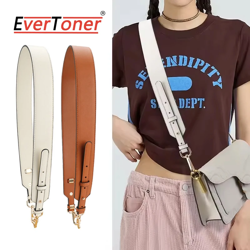EverToner Universal Leather Shoulder Strap Bag Accessories Replacement Wide Crossbody Bag Strap for All Backpacks