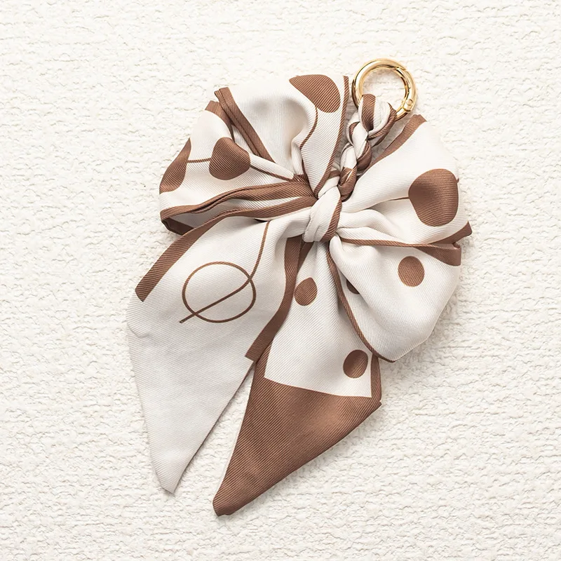 New Fashion Keychain for Women Small Bow Woven Bag Pendant Bag Hanging Accessories Adjustment Bag Extension Chain Bow Bag Strap