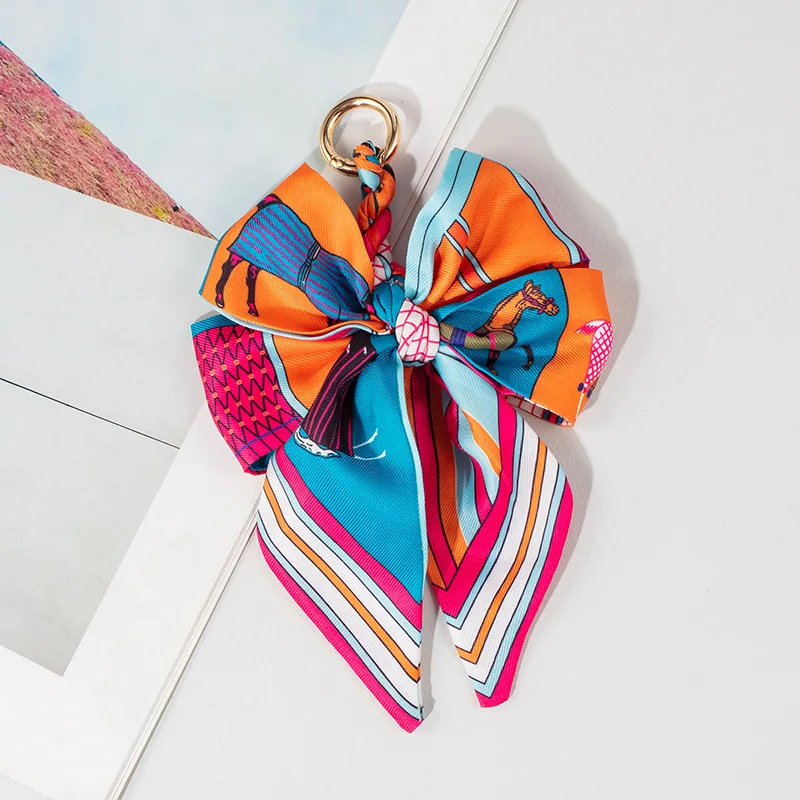 New Fashion Keychain for Women Small Bow Woven Bag Pendant Bag Hanging Accessories Adjustment Bag Extension Chain Bow Bag Strap