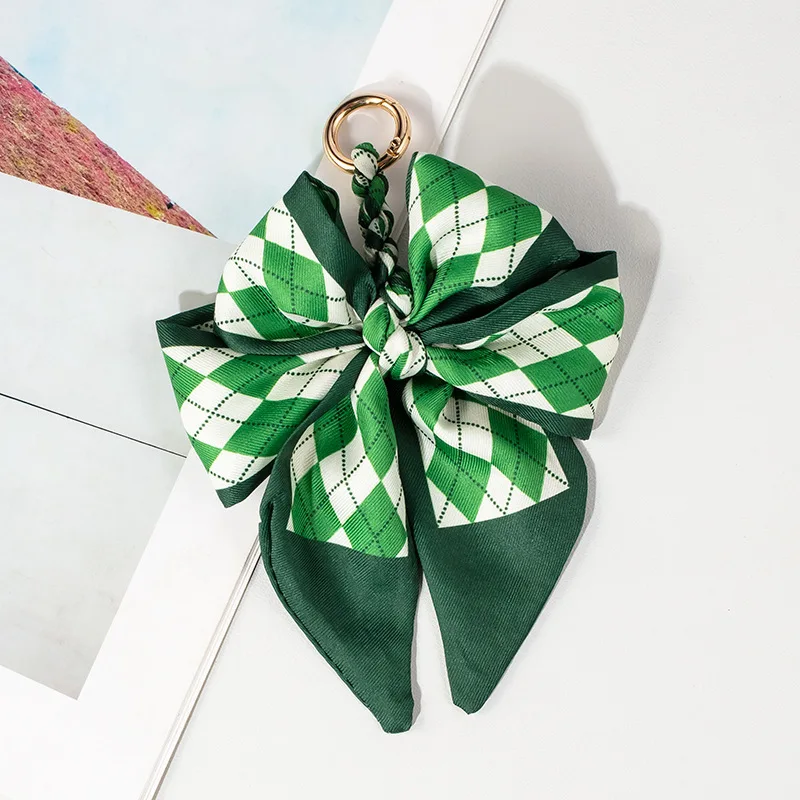 New Fashion Keychain for Women Small Bow Woven Bag Pendant Bag Hanging Accessories Adjustment Bag Extension Chain Bow Bag Strap