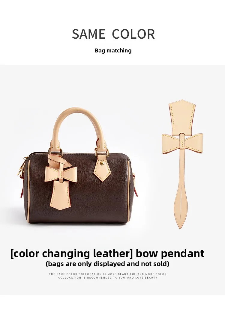 Bow leather charm for carryall women bag fashion durable exquisite workmanship bag decoration bag accessories