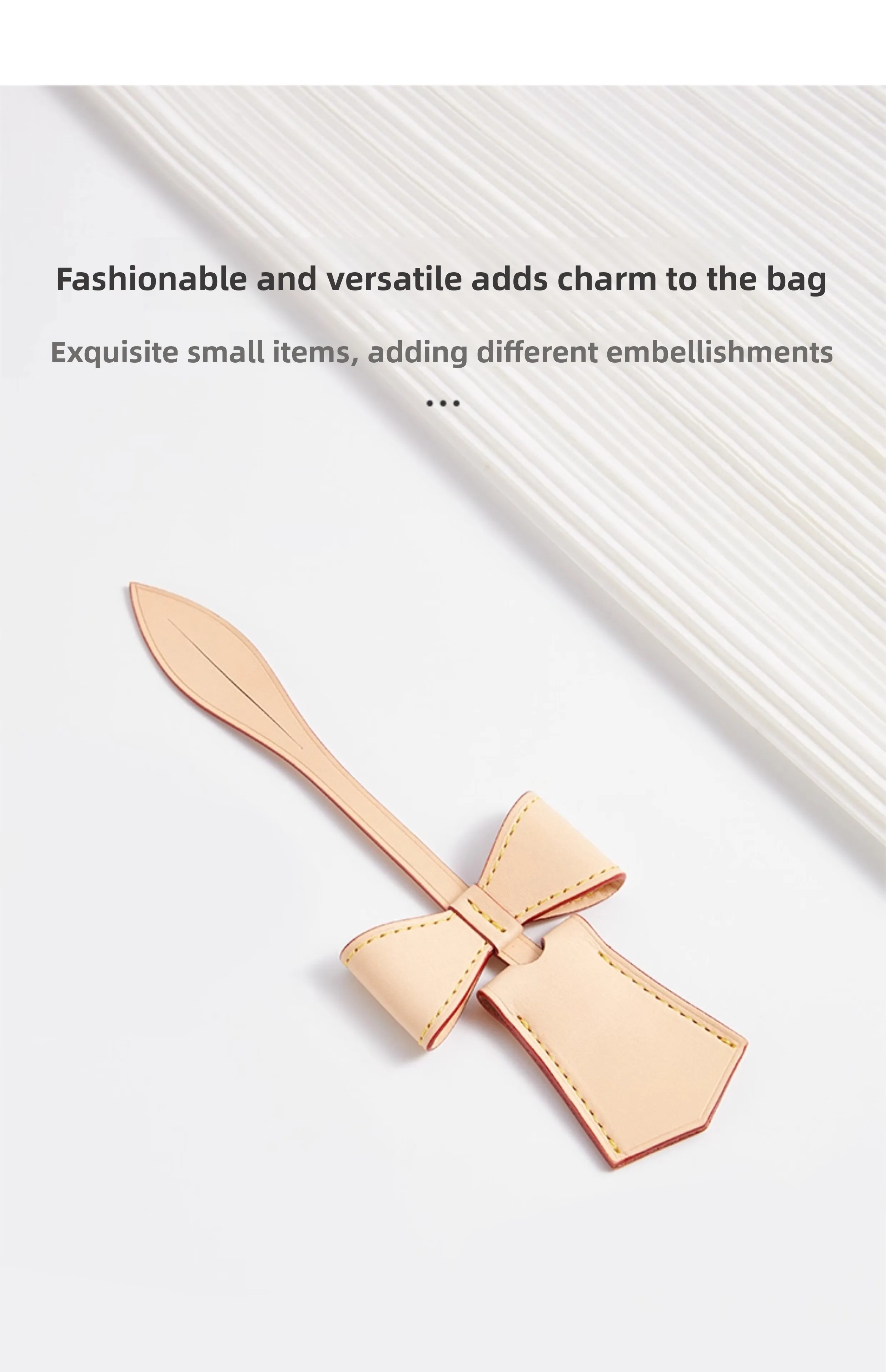 Bow leather charm for carryall women bag fashion durable exquisite workmanship bag decoration bag accessories