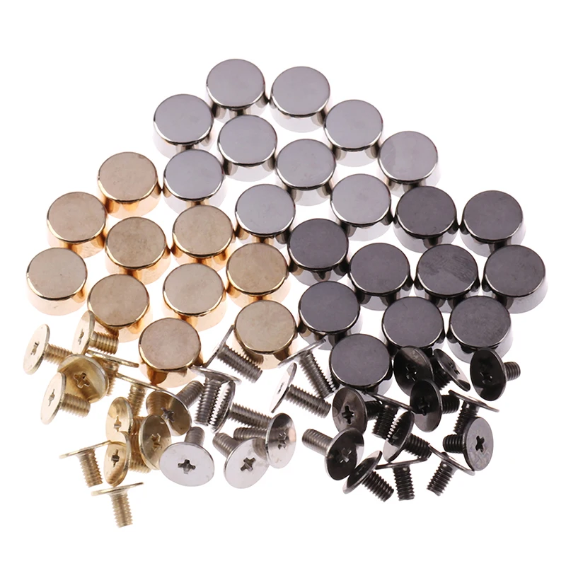 10sets Feet Screw DIY Leather Buttons Screw Wear Protection Bag Bottom Studs Rivets For Bag For Bags Hardware Belt Accessories
