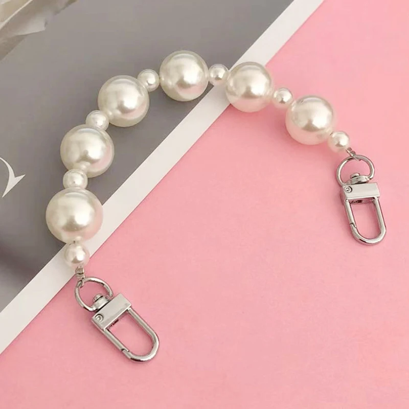 Fashion Imitation Pearl Bag Decoration Luggage Accessories Chain Women Handbag Shoulder Bag Strap Chain Decorative Pearl Chain