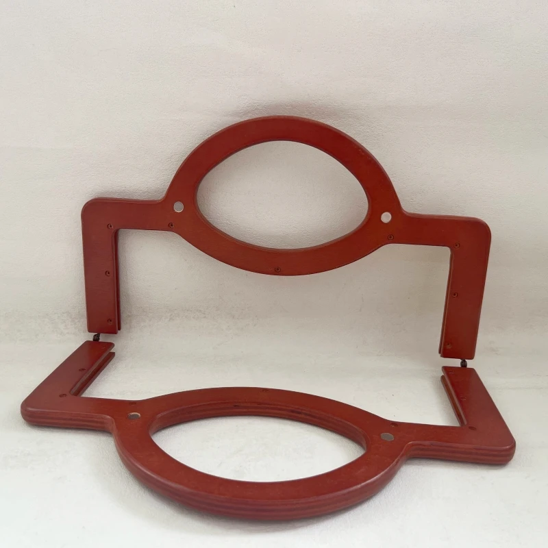 One Piece Wholesale China Factory 30 Cm Coffee Wooden Purse Frame Bag Handle DIY Accessories Wood Obag Handle Purse Frame
