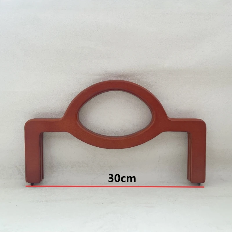 One Piece Wholesale China Factory 30 Cm Coffee Wooden Purse Frame Bag Handle DIY Accessories Wood Obag Handle Purse Frame