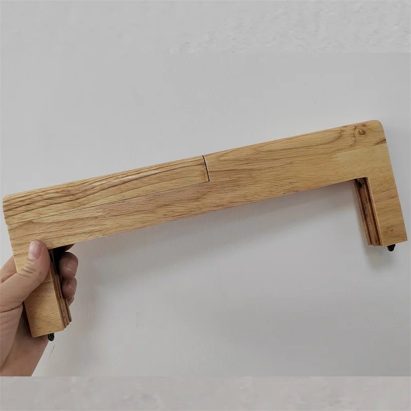 Wooden Purse Frame Screw Style Glue on Purse Frame for Bag Making Purse Making Wallet Making Black Nature Obag Purse Frame Handl