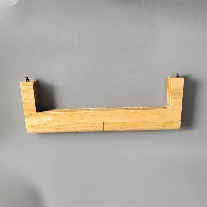 Wooden Purse Frame Screw Style Glue on Purse Frame for Bag Making Purse Making Wallet Making Black Nature Obag Purse Frame Handl