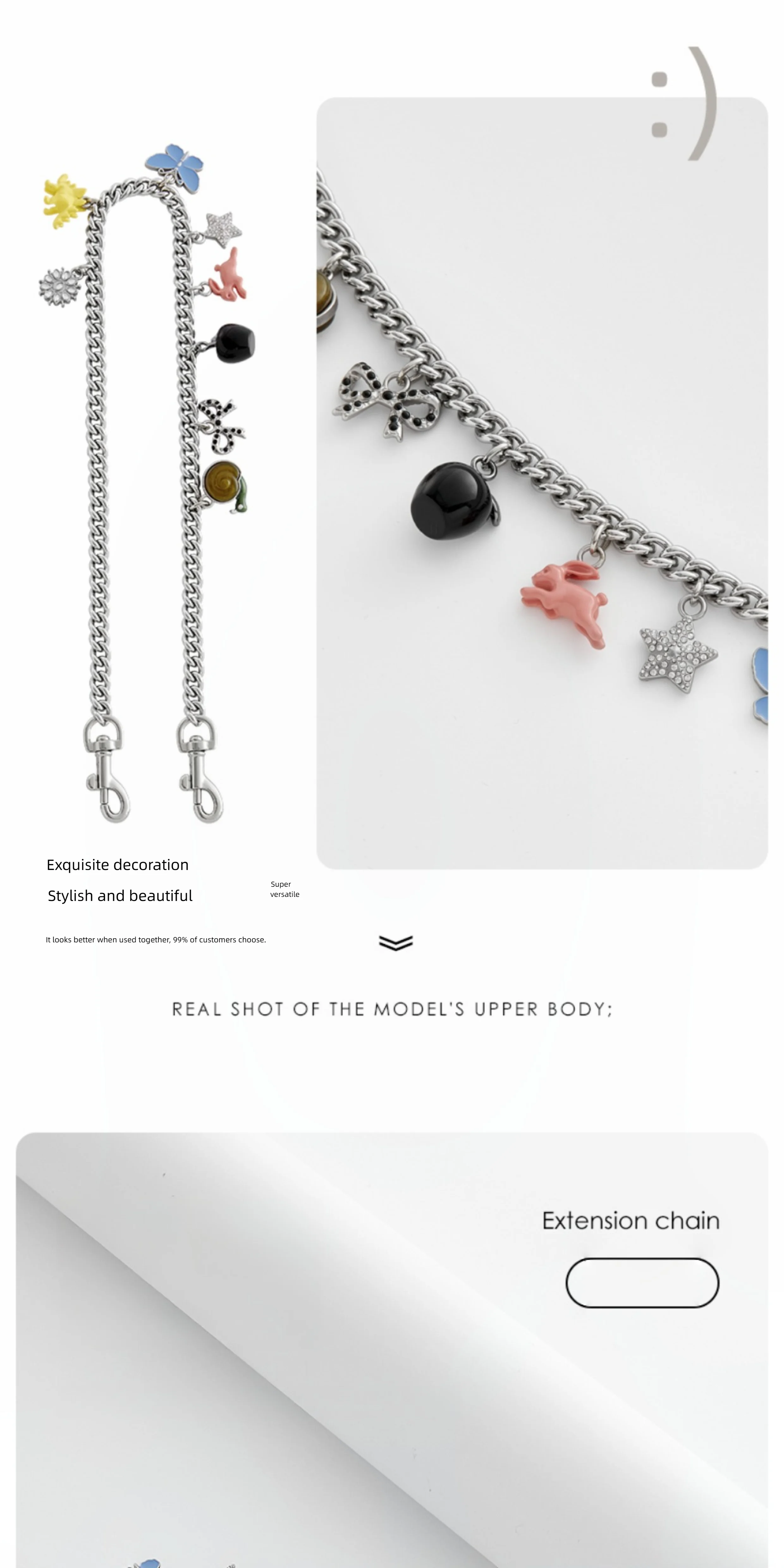 Bag chain for taxi 36 fashion durable not easy to fade decorative chain bag modification bag accessories