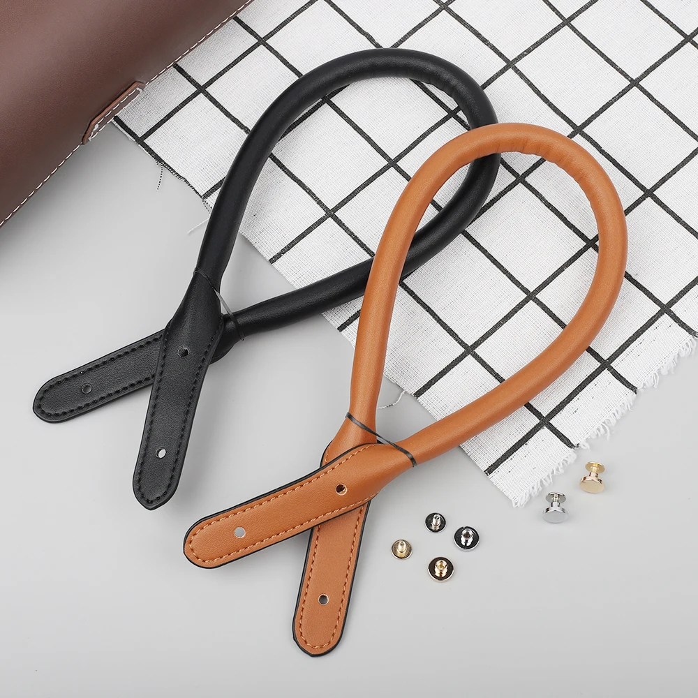 2pcs 45cm PU Leather Detachable Bag Handles Women Bags Shoulder Handbag Slim Handles Strap Belt DIY Replacement Accessories