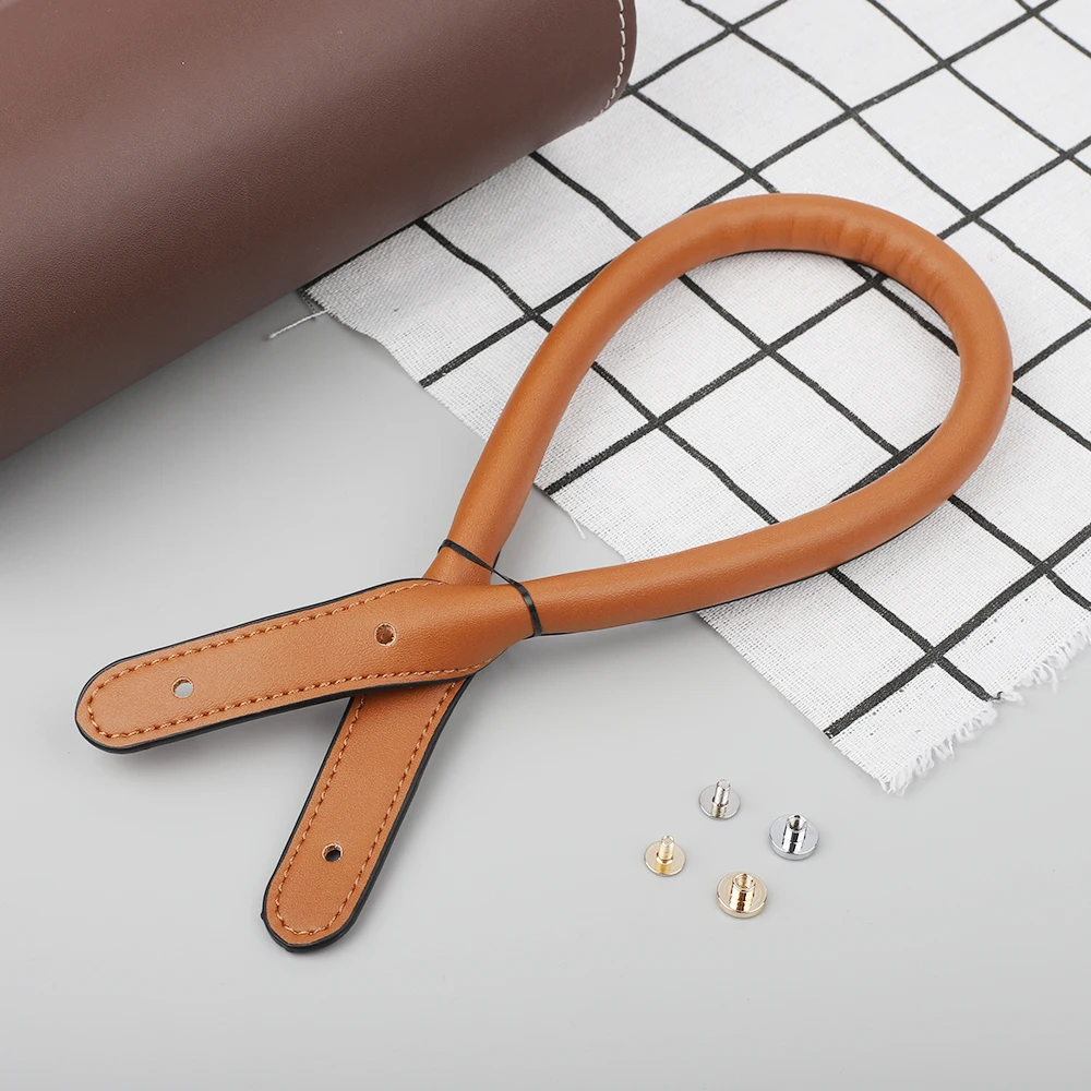 2pcs 45cm PU Leather Detachable Bag Handles Women Bags Shoulder Handbag Slim Handles Strap Belt DIY Replacement Accessories