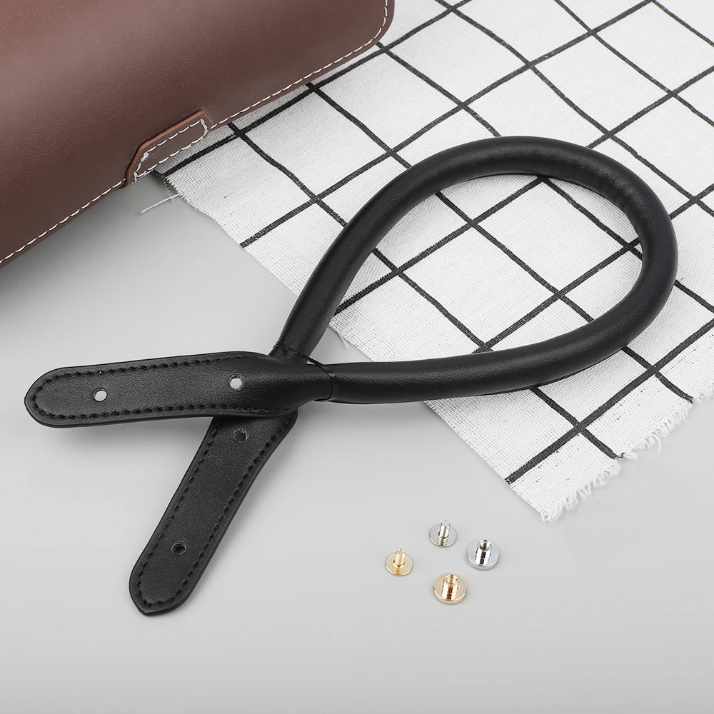 2pcs 45cm PU Leather Detachable Bag Handles Women Bags Shoulder Handbag Slim Handles Strap Belt DIY Replacement Accessories