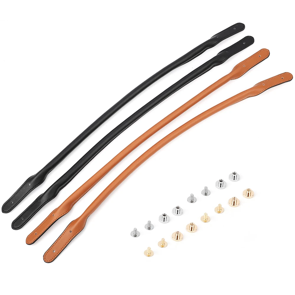 2pcs 45cm PU Leather Detachable Bag Handles Women Bags Shoulder Handbag Slim Handles Strap Belt DIY Replacement Accessories